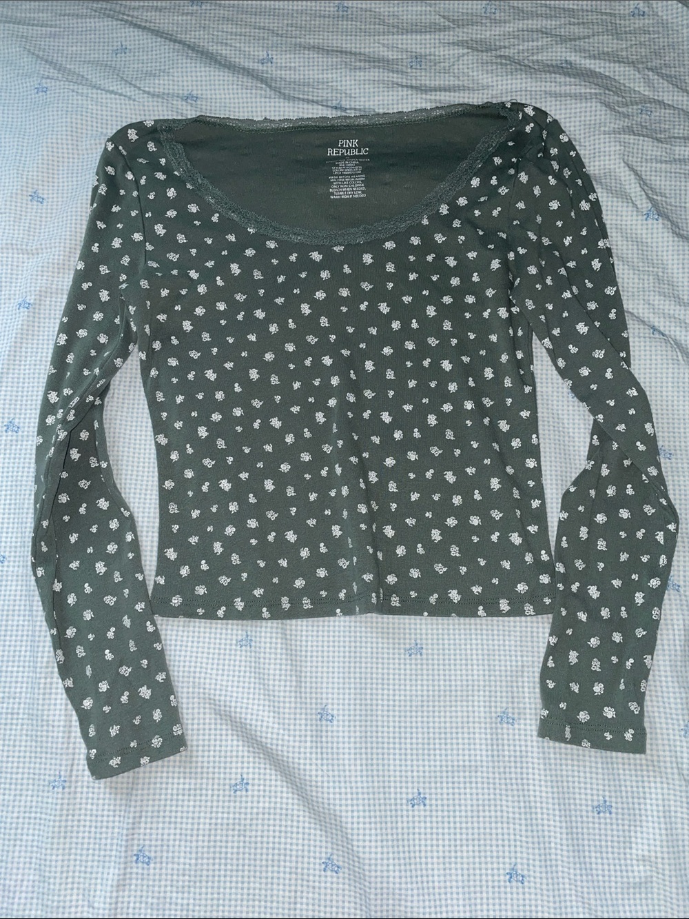 Pink Republic Lace Trimmed Top